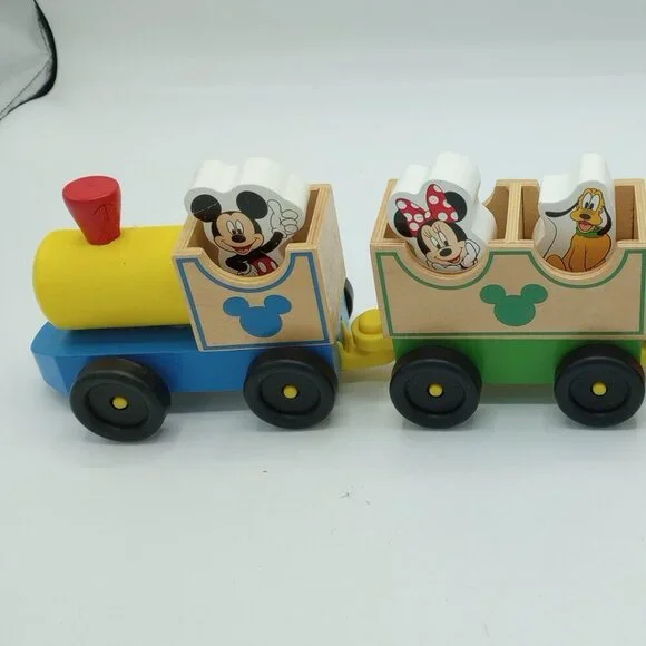 Melissa & Doug Disney Wood Train & 5 Characters Mickey Minnie Toddler Kids - Picture 2 of 16